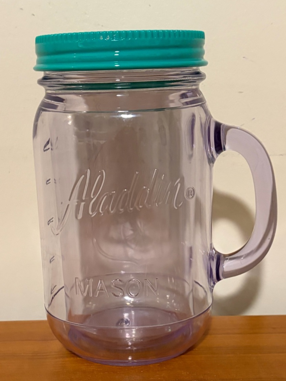 Aladdin Mason Jar Tumbler Insulated 32oz Plastic Travel Mug with Lid